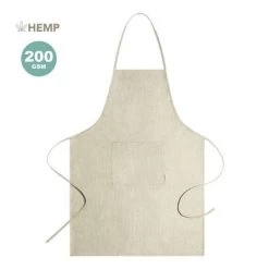 APRON Made From HEMP 200gsm. ECO FRIENDLY Front Pocket Adjustable Straps