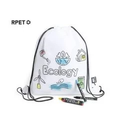DRAWSTRING BAG RPET Material - Colour In With Crayons BALARD