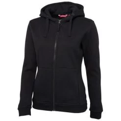JBS Ladies Full Zip Fleecy Hoodie: 8 - 24 - Black