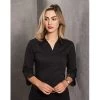Ladies 3/4 Sleeve Teflon Shirt -Fashion Clothing BS07Q 01