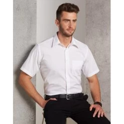 Mens S/S Teflon Business Shirt