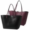 Shopping Bag Tourbillon Reversible Bordeaux-Noir -Fashion Clothing CTS513 undecorated