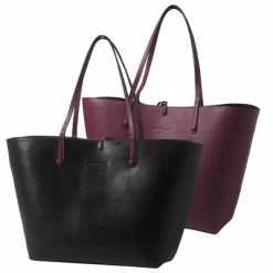 Shopping Bag Tourbillon Reversible Bordeaux-Noir
