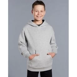 Kids Close Front Contrast Fleecy Hoodie