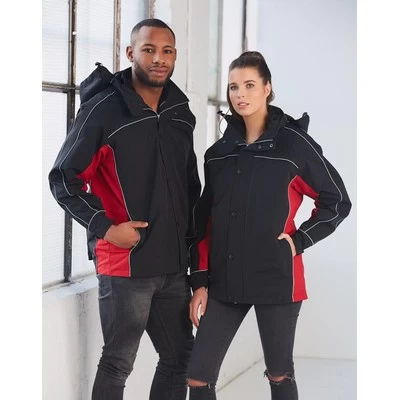 3 In 1 Jacket, Silver Relective Piping 3 3 In 1 Jacket, Silver Relective Piping