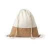 Drawstring Bag Cork And Soft Cotton Galsin -Fashion Clothing M6386 natural