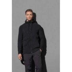 Mens Active Hooded Fleece Jacket