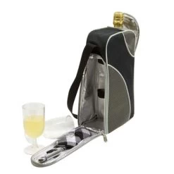 Wine Bag 2 Person With Wine Glasses , Napkins And Opener