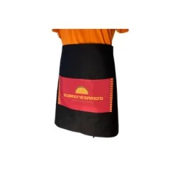 Black Cotton Waist Apron Custom Printed Full Colour
