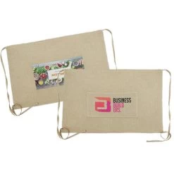 Faux Burlap Waist Apron Custom Printed Full Colour