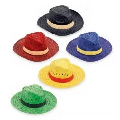 Hat Made From Straw With Wide Brim Splash