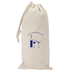 Canvas Drawstring Wine Gift Bag