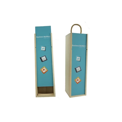 Wood Wine Box With Sublimated Cover